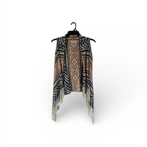 3/$20 Boho Geometric Pattern Knitted Shrug - Small
